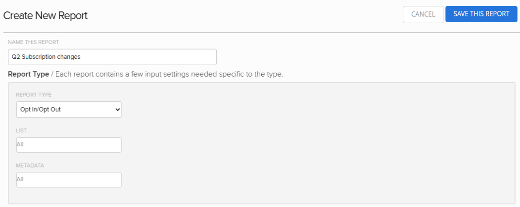 opt in opt out report